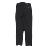 7 FOR ALL MANKIND Womens Black Slim Skinny Cotton Blend Trousers W24 L26 Zip