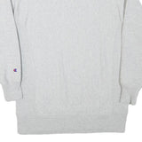 CHAMPION Mens Grey Cotton Blend Crew Neck S Logo Embroidered Classic Sweatshirt