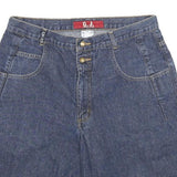 GUESS JEANS Mens Shorts Blue Denim Casual XL W34 Classic Fit Double Button
