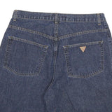 GUESS JEANS Mens Shorts Blue Denim Casual XL W34 Classic Fit Double Button