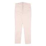 CALVIN KLEIN JEANS Womens Cotton Cream Slim Skinny Trousers W28 L27 Stylish