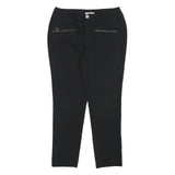 FIORELLA RUBINO Womens Polyester Blend Black Slim Trousers W32 L29 Zip Fastening