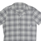 MAMMUT Mens Grey Shirt Short Sleeve Collared Check S Lightweight Outdoor Top