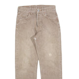 LEVI'S 501 Womens Jeans Beige Regular Straight Denim Medium W27 L25 Classic Fit