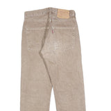 LEVI'S 501 Womens Jeans Beige Regular Straight Denim Medium W27 L25 Classic Fit