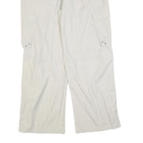 MAX DRIVE Womens Cotton Blend Beige Relaxed Wide-Leg Trousers W40 L32 Cargo