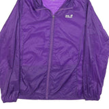 JACK WOLFSKIN Womens Purple Hooded Windbreaker Jacket XL Nylon Outdoor Zip