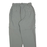 SPORTIF Womens Polyester Blend Grey Regular Straight Trousers W28 L29 Casual Zip