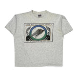 Single Stitch Oneita Graphic T-Shirt - XL Gray Cotton