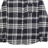 LEVI'S Womens Black & Grey Check Shirt XS Cotton Button Front Casual