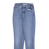 LEVI'S 721 Womens Slim Blue Denim Light W23 L30 Jeans Cotton Blend Zip