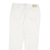 SEVEN7 Womens Regular White Cotton Blend Jeans W32 L28 Classic Fit Zip Closure