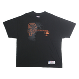 MAJESTIC Mens Black San Francisco Giants Graphic T-Shirt 2XL Short Sleeve Crew