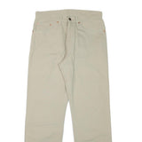 LEVI'S Mens Cotton Blend Beige Regular Fit Straight Leg Trousers W31 L30 Casual