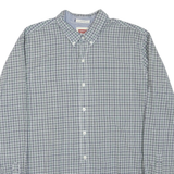 LEVI'S Mens Blue & Green Check Shirt XL Button-Down Collar Long Sleeve Casual