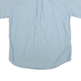 NAUTICA Mens Blue & White Check Shirt XL Cotton Short Sleeve Button Collar