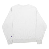CHAMPION REVERSE WEAVE Mens White Washington Crew Neck L Sweatshirt Cotton Blend