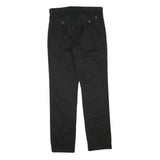 TOMMY HILFIGER Mens Cotton Blend Black Regular Fit Straight Leg Trousers W30 L32
