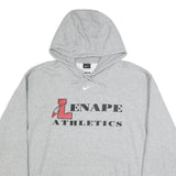 NIKE Mens Grey Lenape Athletics Pullover Hoodie 2XL Cotton Blend
