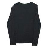 RALPH LAUREN SPORT Womens Black Long Sleeve Crew Neck T-Shirt M Cotton Blend