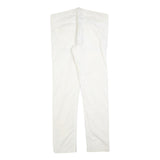 WOOLRICH Womens Slim White Cotton Blend Zip Trousers W34 L30 Stylish Casual