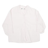 NAF NAF Womens White Basic Top Long Sleeve V-Neck XS Lightweight