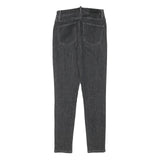 LEVI'S 721 Womens Jeans Black Slim Skinny Denim Medium W23 L27 Zip Closure