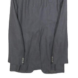 Mens Grey Wool Classic Jacket XS Button Plain Stylish Formal Outerwear