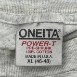 Cancer Center Run Oneita Single Stitch T-Shirt - XL Gray Cotton