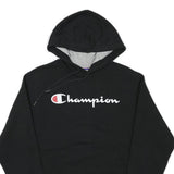 CHAMPION Mens Black Pullover Hoodie S Cotton Blend Long Sleeve Casual