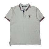 Mickey Mouse Disney Cartoon Polo Shirt - Large White Cotton
