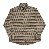Woolrich Elk Moose Aop Patterned Shirt - Large Brown Cotton