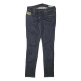 DIESEL Womens Slim Blue Denim Raw Cotton Blend Jeans W31 L31 Stylish Zip Closure
