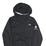 THE NORTH FACE Womens Black Outdoor Jacket L Polyester Zip Hooded Plain