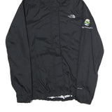 THE NORTH FACE Womens Black Outdoor Jacket L Polyester Zip Hooded Plain