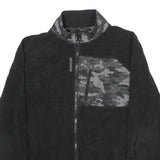 REEBOK Mens Black Plain Jacket M Polyester Zip Pocket Casual Activewear