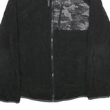 REEBOK Mens Black Plain Jacket M Polyester Zip Pocket Casual Activewear