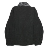 REEBOK Mens Black Plain Jacket M Polyester Zip Pocket Casual Activewear