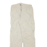 Womens Beige Polyester Blend Regular Fit Straight Trousers W29 L31 Casual