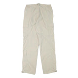 Womens Beige Polyester Blend Regular Fit Straight Trousers W29 L31 Casual