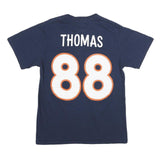 MAJESTIC Mens Blue Denver Broncos Graphic T-Shirt M Short Sleeve Crew Neck NFL