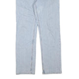 WRANGLER Mens Jeans Blue Regular Straight Denim Light W32 L31 Cotton Blend Zip