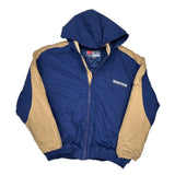 Vintage Brigham Young University Nike College Windbreaker - Large Beige Polyester