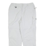 COLUMBIA Womens Polyester Blend White Regular Straight Trousers W32 L30 Outdoor