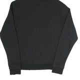 REEBOK Womens Black Cotton Blend Full Zip Hoodie S Gym Sports Casual Sweatshirt