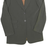 Womens Green Plain Button Jacket UK 8 Polyester Blend Classic Tailored