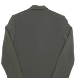 Womens Green Plain Button Jacket UK 8 Polyester Blend Classic Tailored