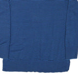 TOMMY HILFIGER Womens Blue & Black Patterned Jumper V-Neck Basic Knit L Cotton