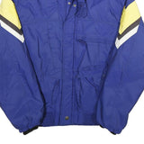 KILLY Mens Blue & Yellow Outdoor Jacket S Nylon Colourblock Zip Pockets Stand-Up