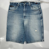 Fubu Denim Shorts - 40W 11L Light Wash Cotton